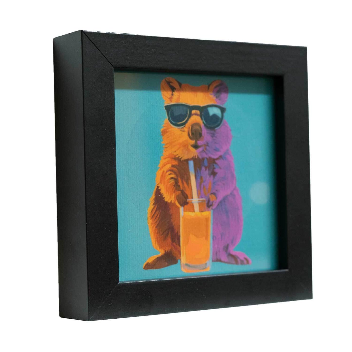 Pocket Art, print in frame, 10 x 10 cm, Quokka