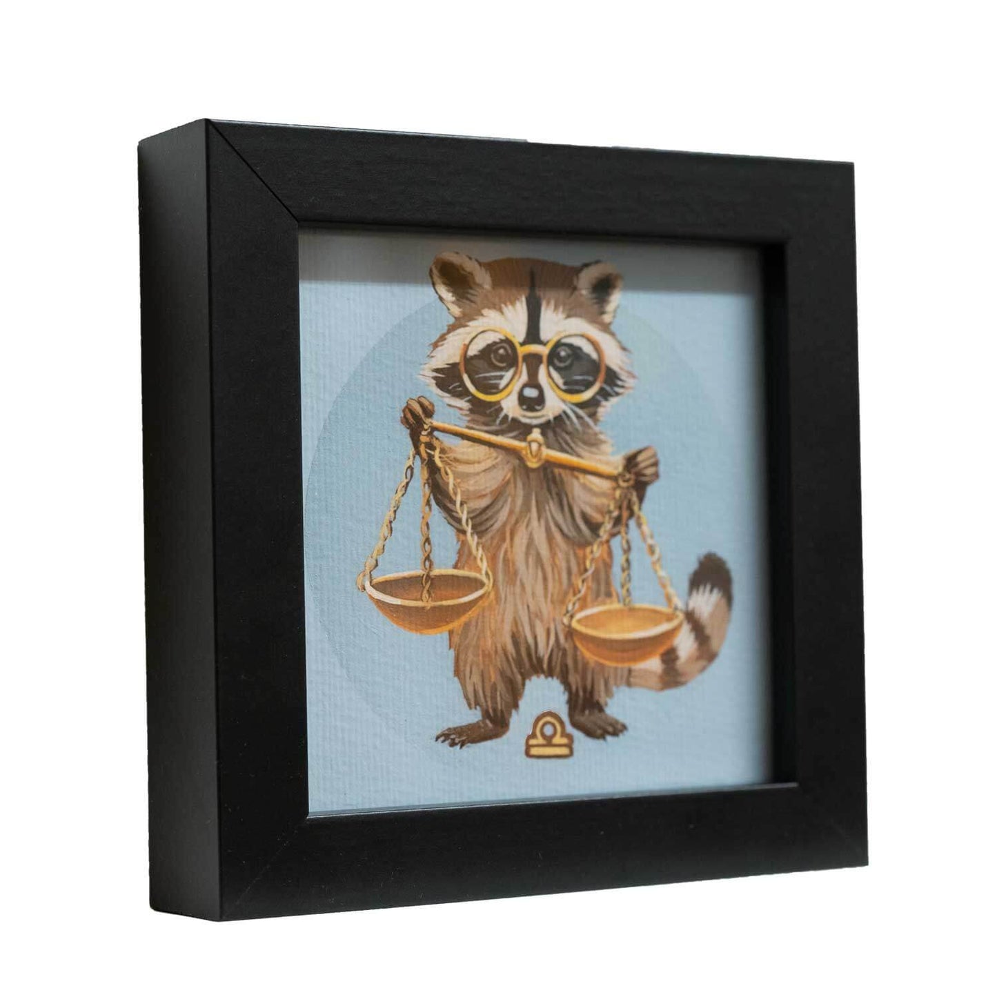 Pocket Art, Print in Frame, 10 x 10 cm, Libra Zodiac