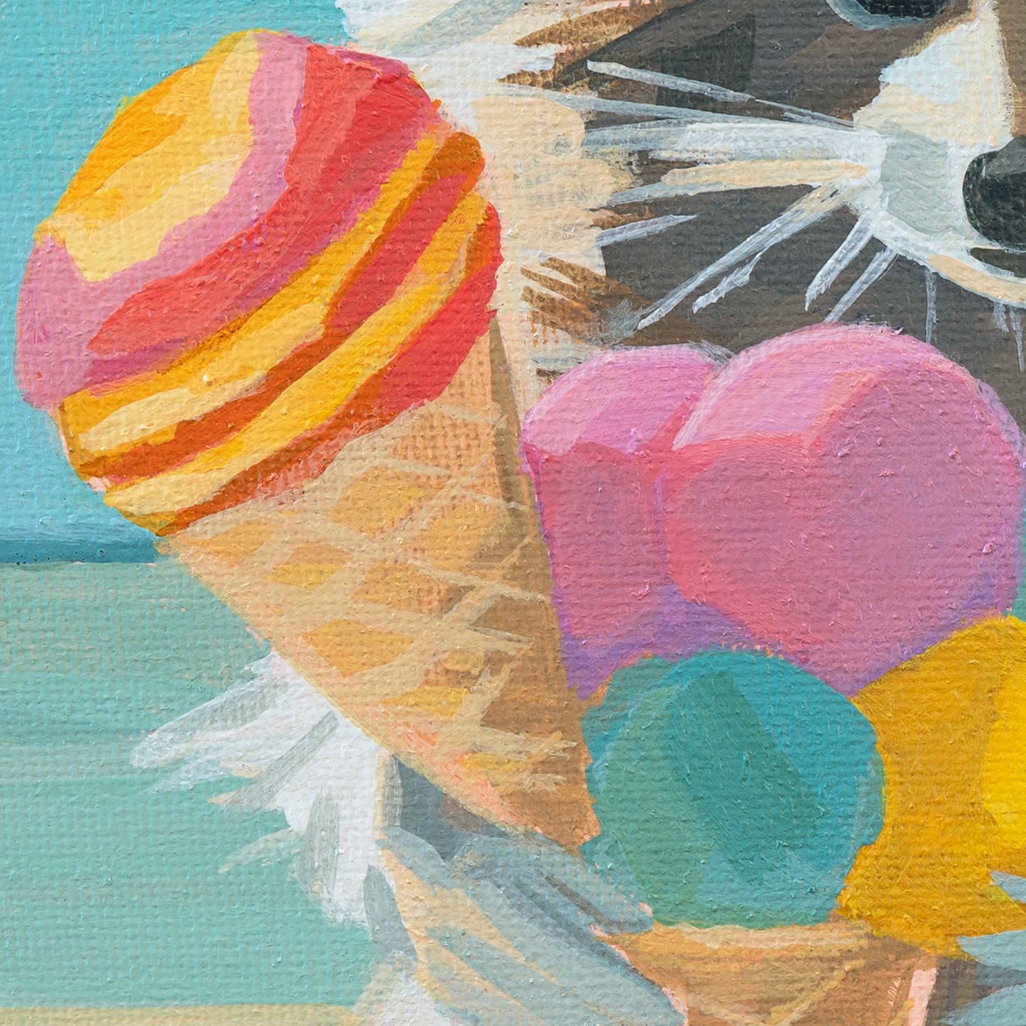 Pocket Art, Print in Frame, 10 x 10 cm, Ice Cream