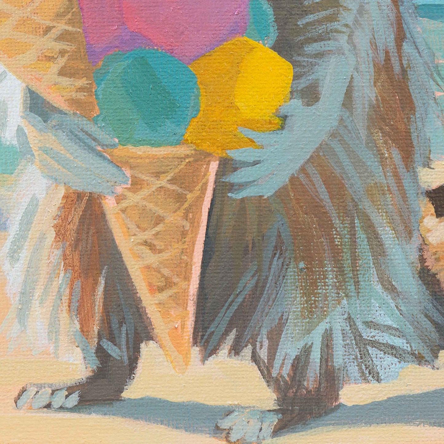 Pocket Art, Print in Frame, 10 x 10 cm, Ice Cream