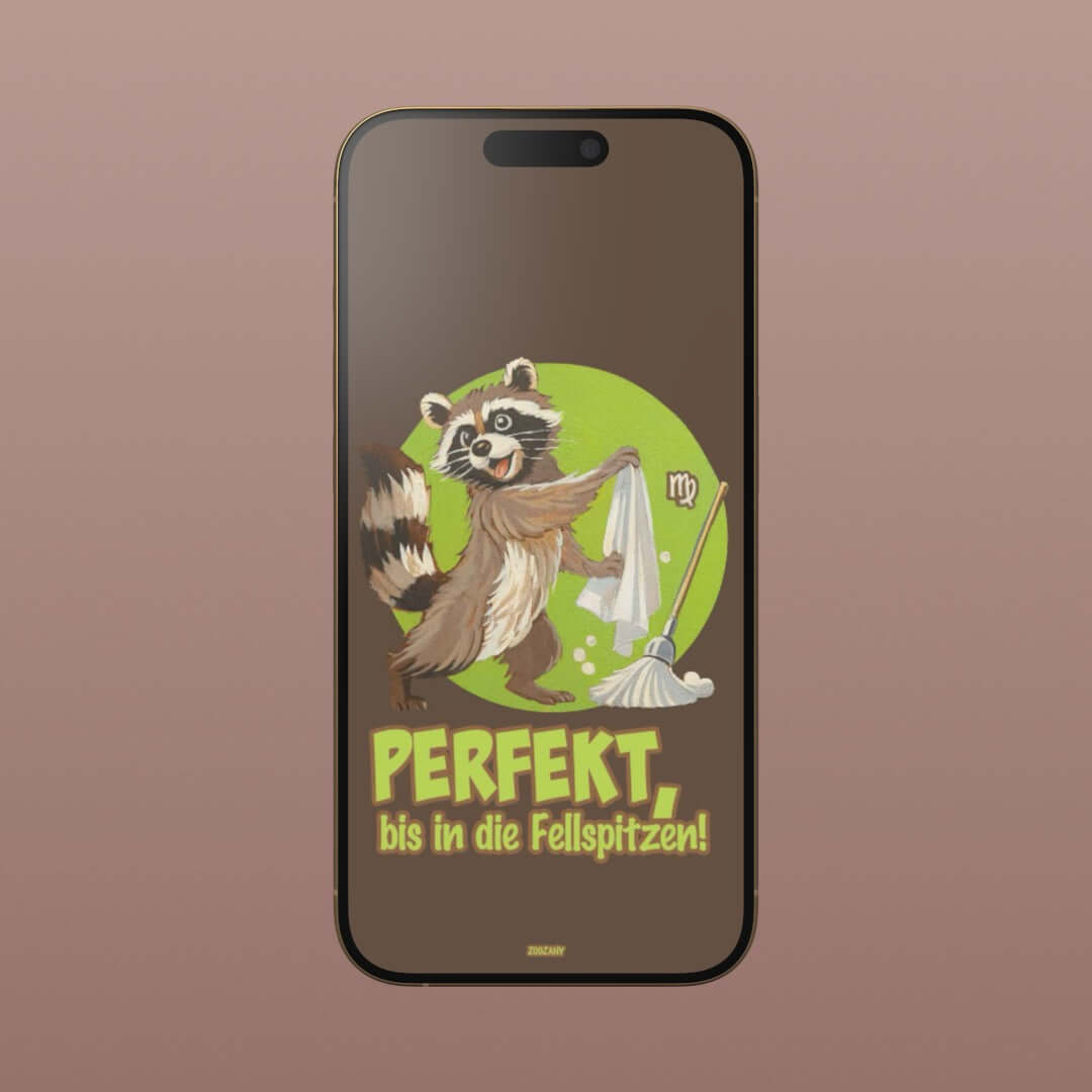 Waschbär Wallpaper für Jungfrau Sternzeichen, perfekt für Smartphones in Full HD, bringt Freude und Stil!