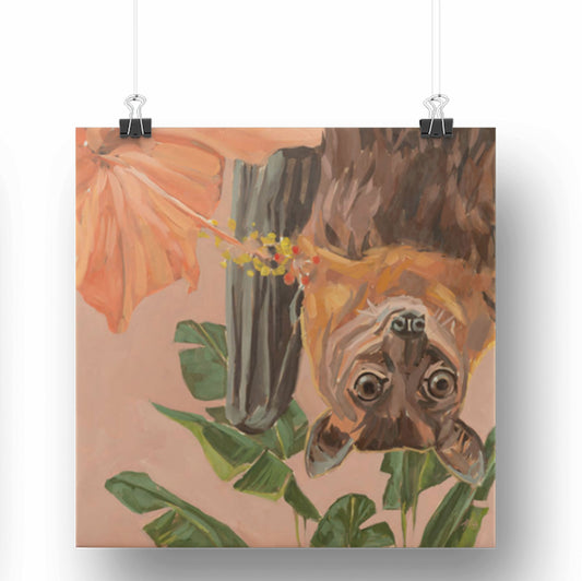 Art Card, flying fox Franka, 20x20 cm